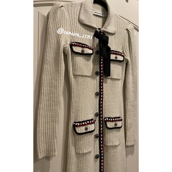 Self Portrait Longline Cardigan Dress S - Picture 8 of 14